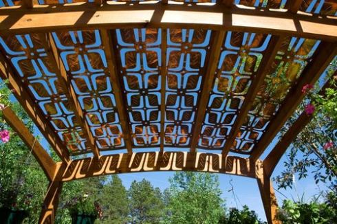 metal shade art with patterns