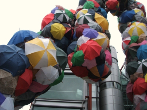 colour with umbrellas